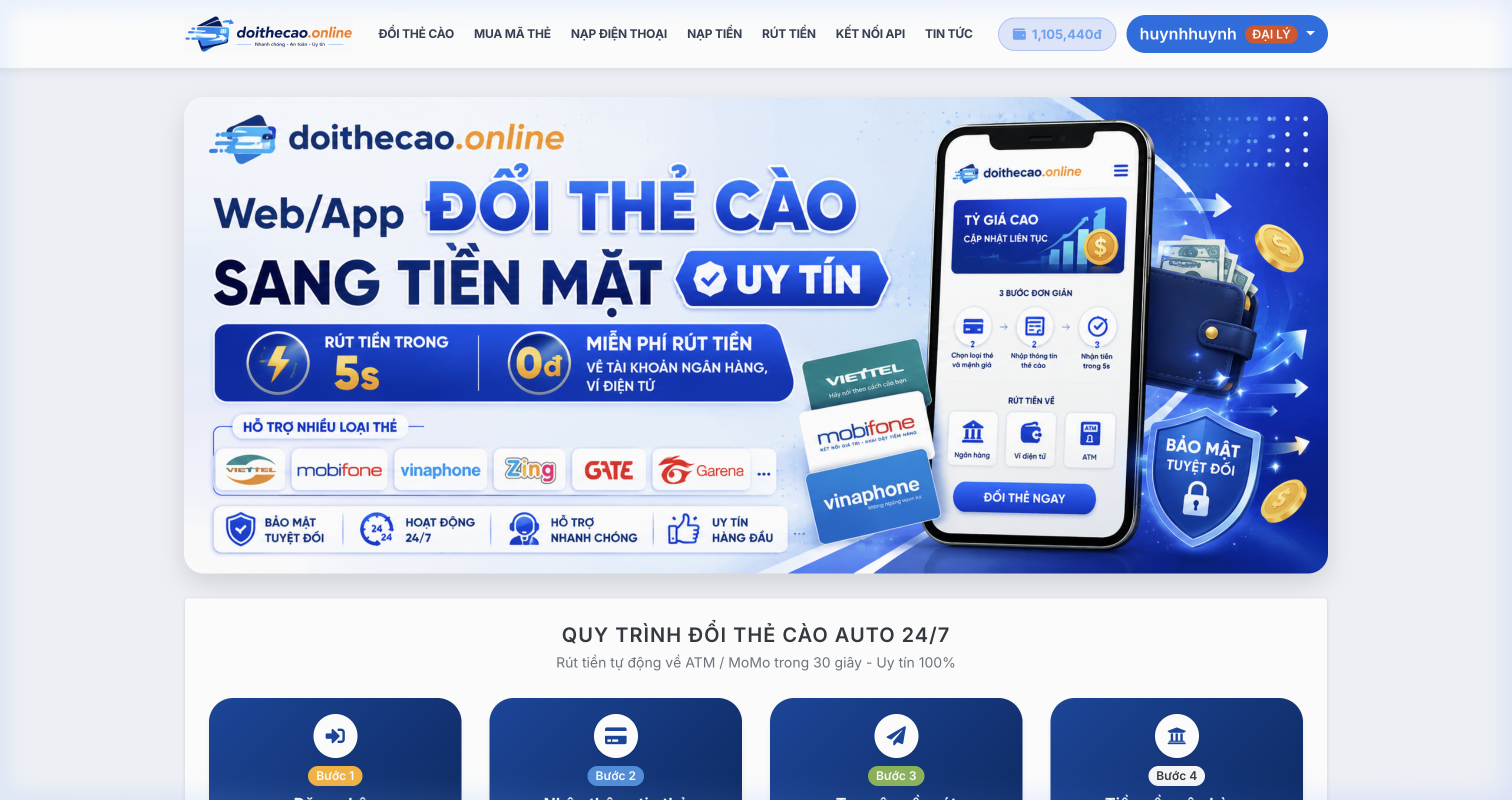 Hướng dẫn mua thẻ Gate (FPT) bước 1 đăng nhập tài khoản